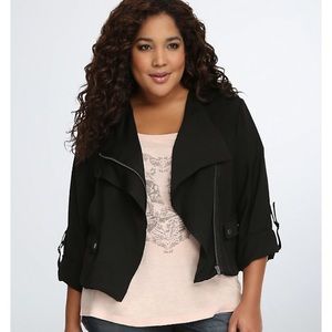2 Torrid Zip Up Black Jacket
